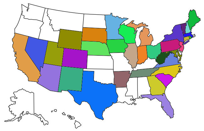 States Visited Map