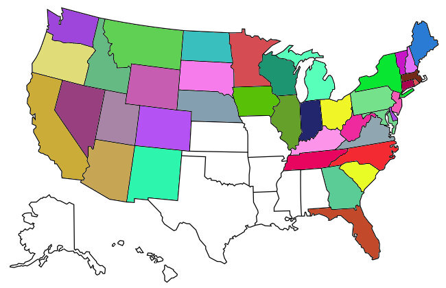 States Visited Map